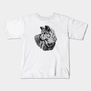 Wolf portrait Kids T-Shirt